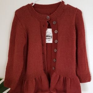 Hand knitted cardigan from India
